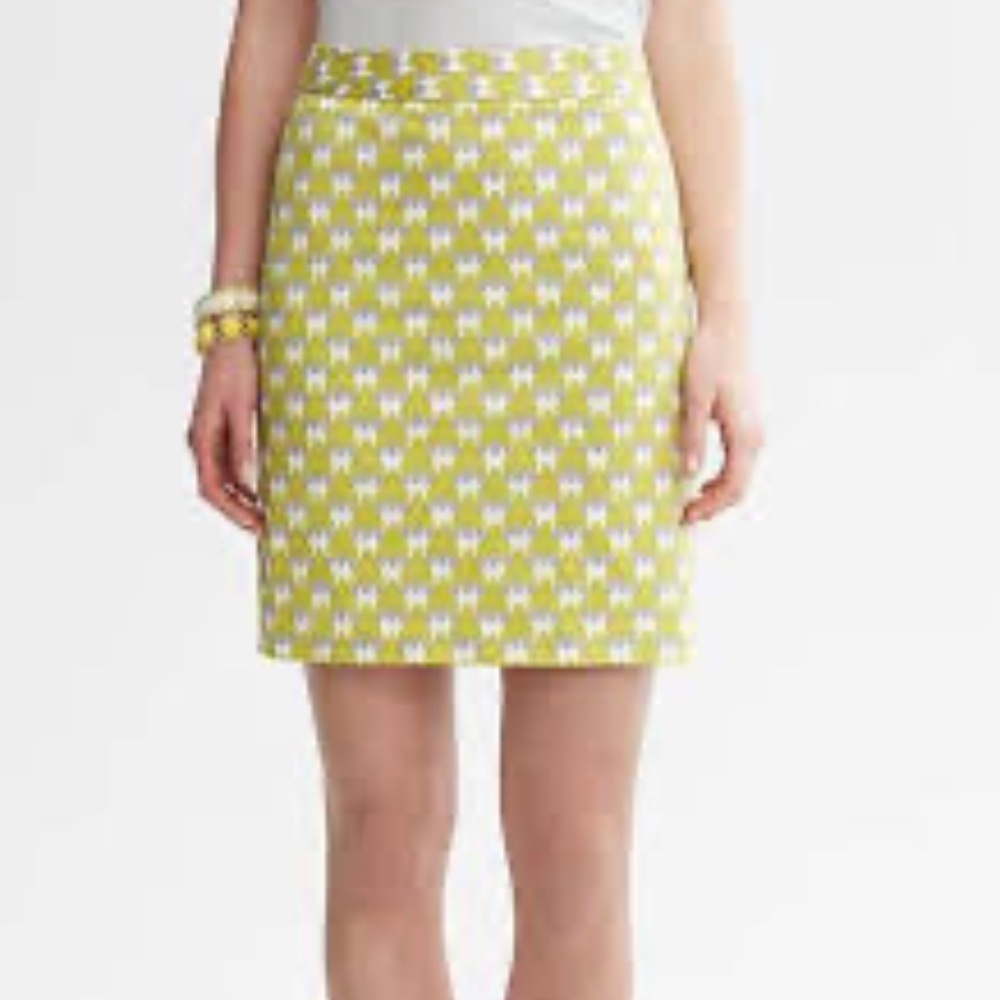Banana Republic x Milly Collection Pattern Pencil Skirt Size 10